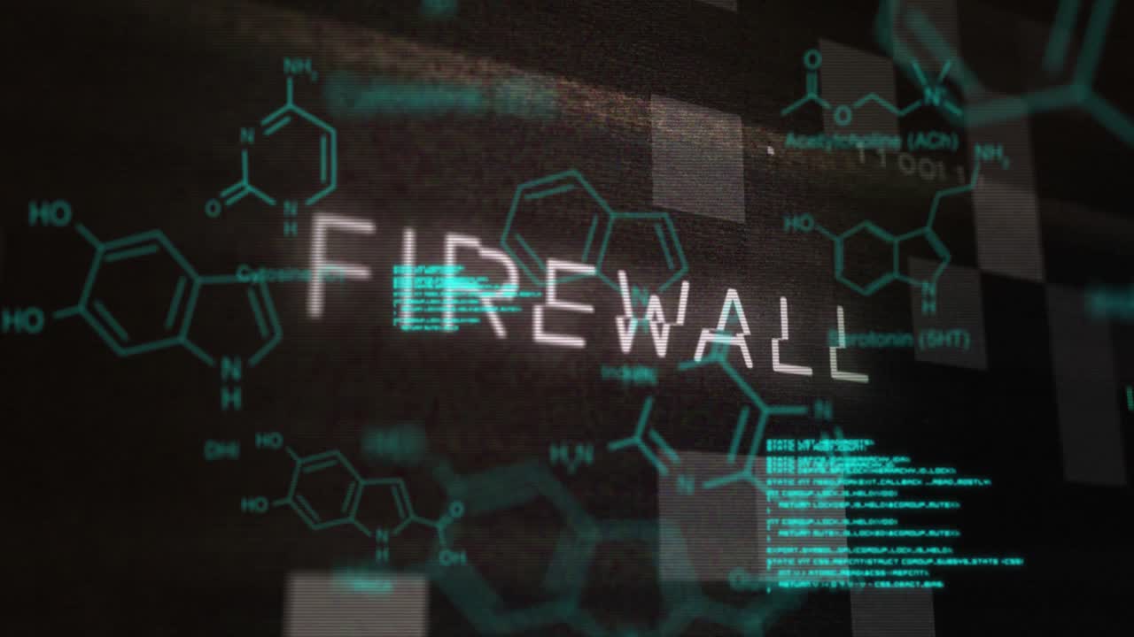 animación del procesamiento de datos sobre un fondo negro