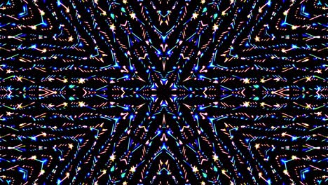hermoso caleidoscopio abstracto que brilla, una luz radiante que regula los movimientos sutiles