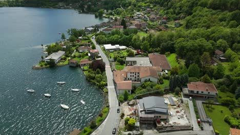 Picturesque-Italian-Pella-town-on-Lake-Orta-in-Piedmont-region-of-Italy