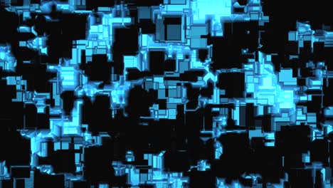 cubos geométricos azules brillantes abstractos