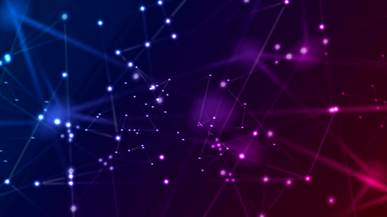 Abstract futuristic communication low poly video animation