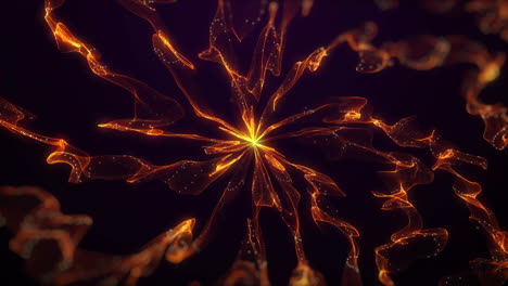 animación de rastros de humo naranja que se mueven sobre un fondo negro