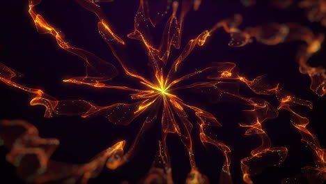 animation of orange smoke trails moving on black background