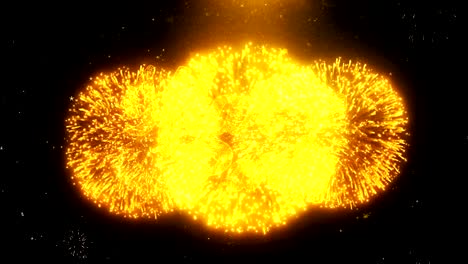 Iftar Party Text Wish On Firework Display Explosion Particles.
