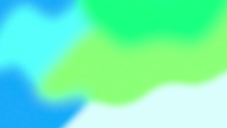 Animation-of-slowly-moving-bright-green,-turquoise,-blue-and-white-organic-viscous-forms