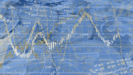 Animación-Del-Procesamiento-De-Datos-Financieros-Sobre-Monedas-De-Libra-Esterlina