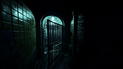 un callejón oscuro y espeluznante por la noche