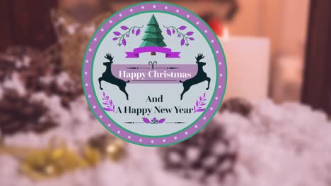 Animation-of-christmas-greetings-text-and-decorations