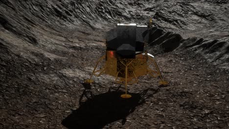 misión de aterrizaje lunar en la luna