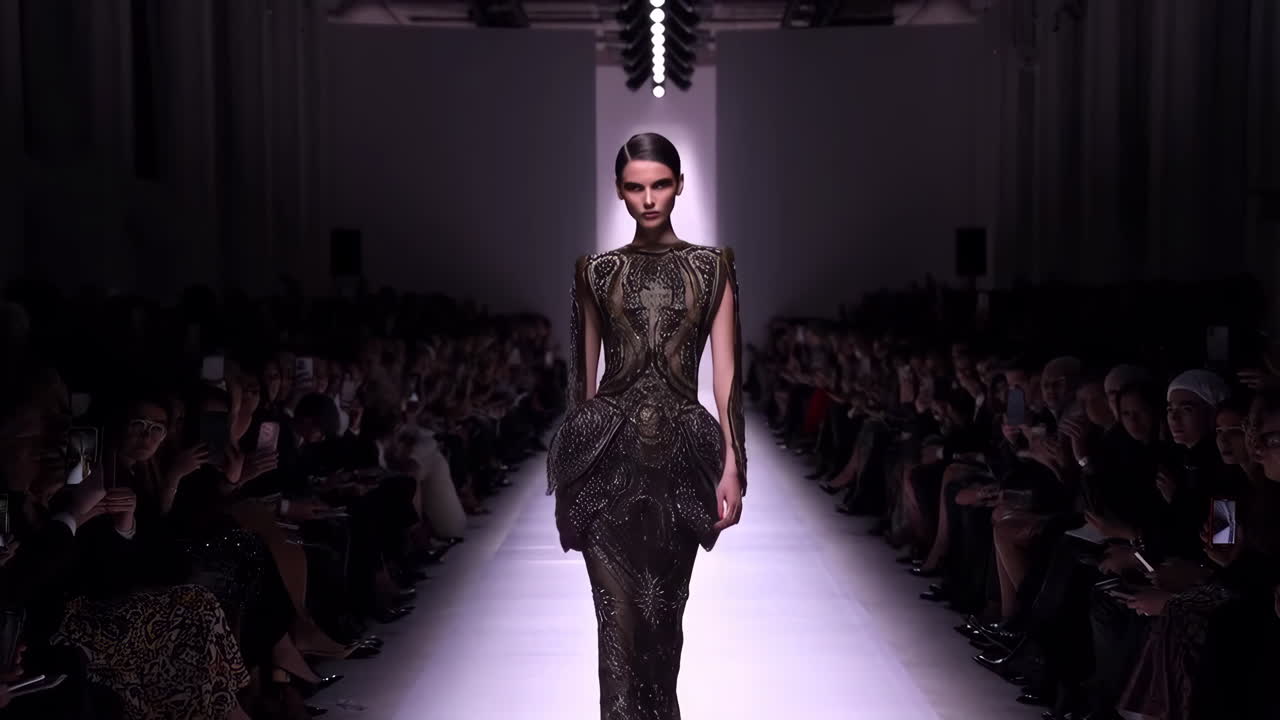 Fashion Model on Runway at a Fashion Show