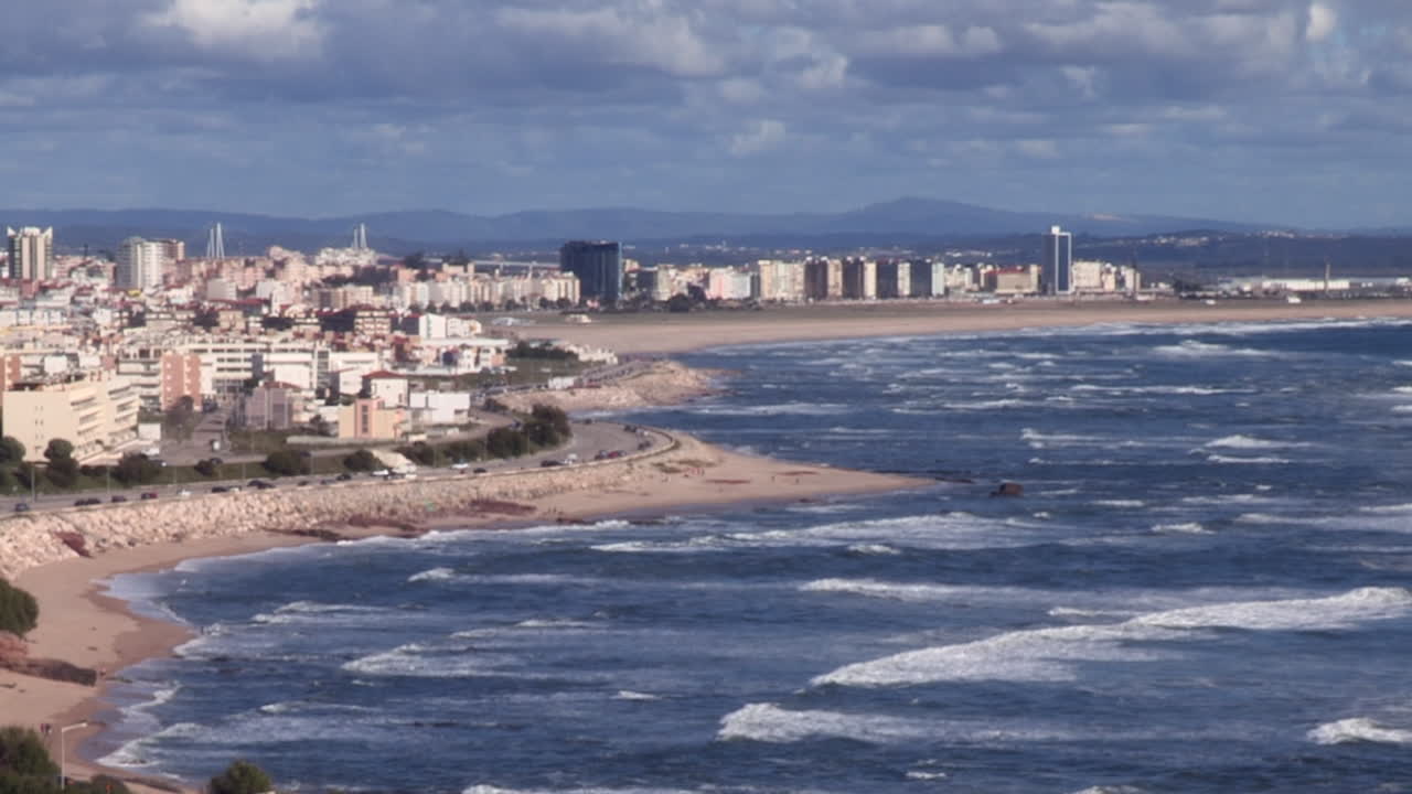 Image of the city Figueira da Foz, bathed by the Atlantic Ocean, seen from the viewpoint of Cabo Mondego