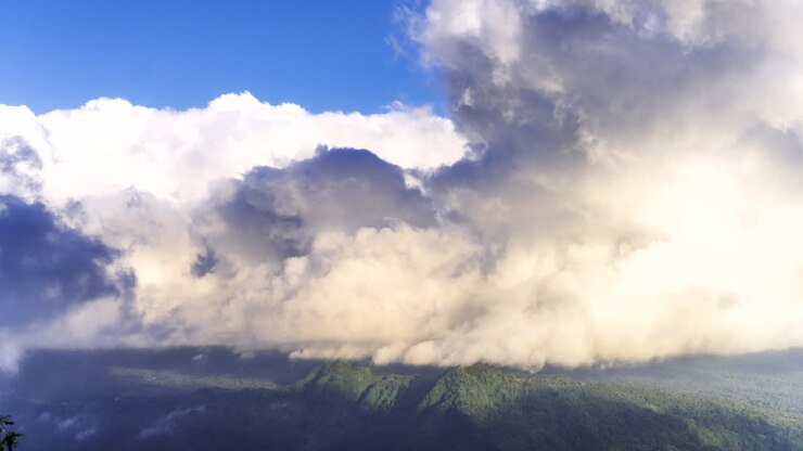 Dense clouds swelling and contracting in silent Mother Nature ballet
