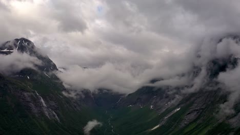 aerial footage beautiful nature norway.