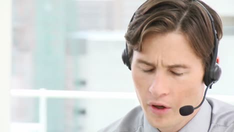 Attractive-businessman-with-headset-on