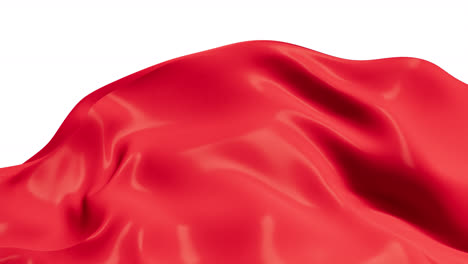 tela roja que fluye con el canal alfa, renderización en 3d.