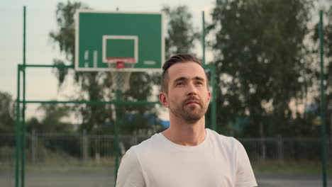 man preparing to shoot a basketball