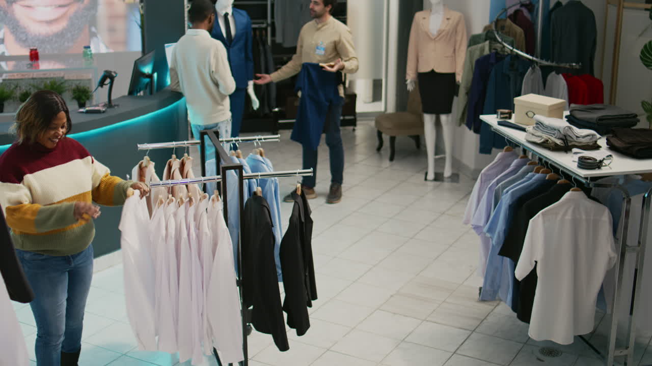 Clothing store showcasing a wide selection of apparel for customers