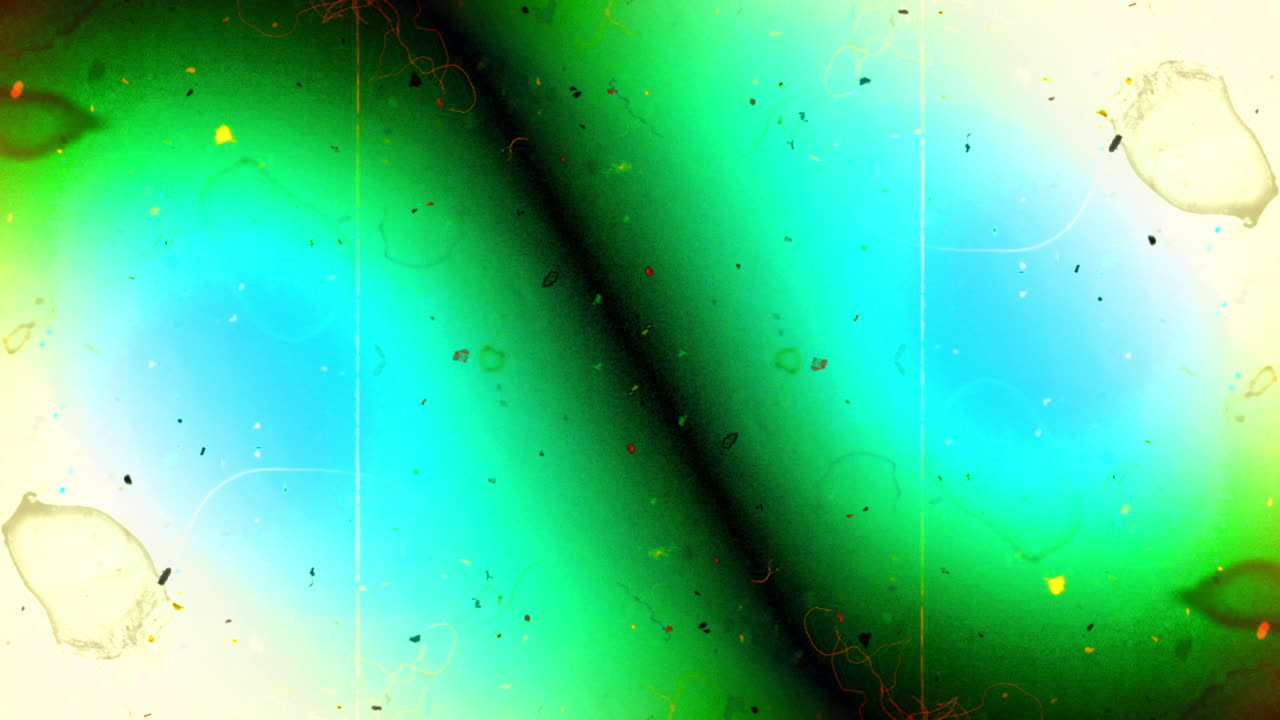 Dynamic Abstract Kaleidoscope Pattern with Colorful Vintage Film Effects