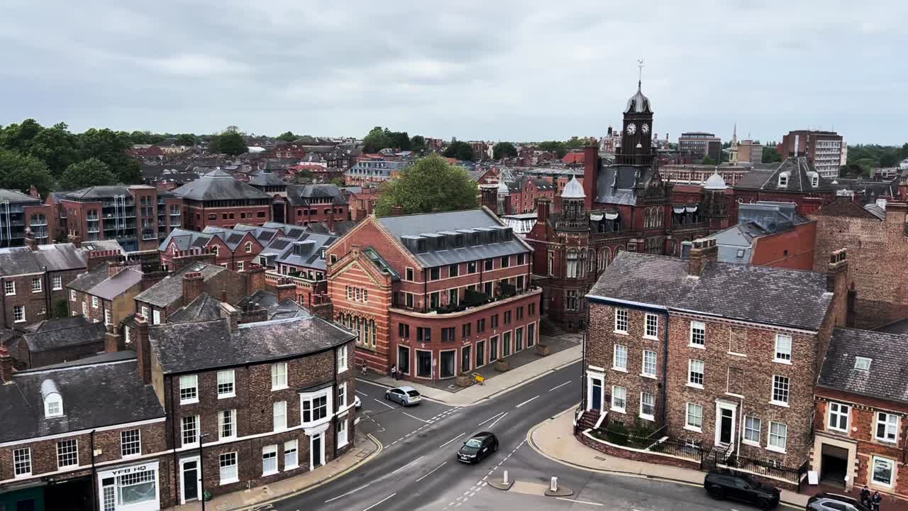 Overlooking York City View Red Brick Buildings