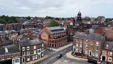 overlooking york city view red brick buildings