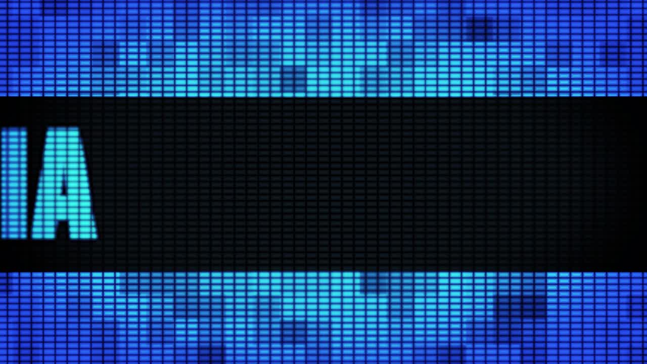 LED Display Showing 'A' and 'Philadelphia'