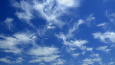 time lapse of wispy clouds moving across the sky