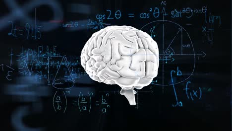 animation of brain with technology and data processing