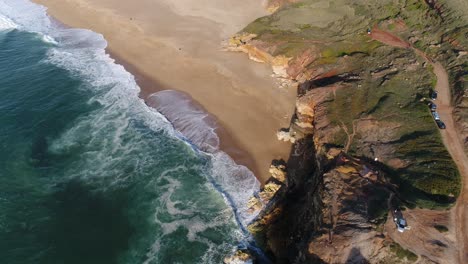 sea canyon in nazare portugal top view