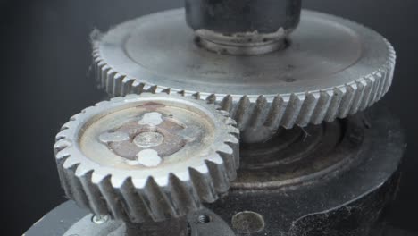 dusty speed transmission machine closeup view