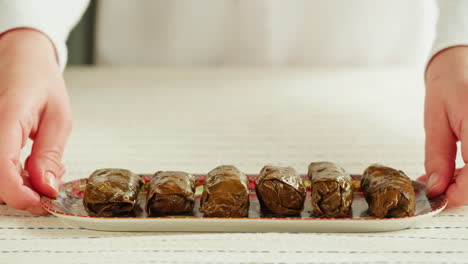 serving dolmas