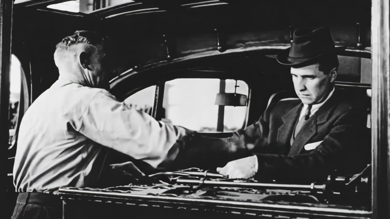 Vintage Automobile Assembly Line