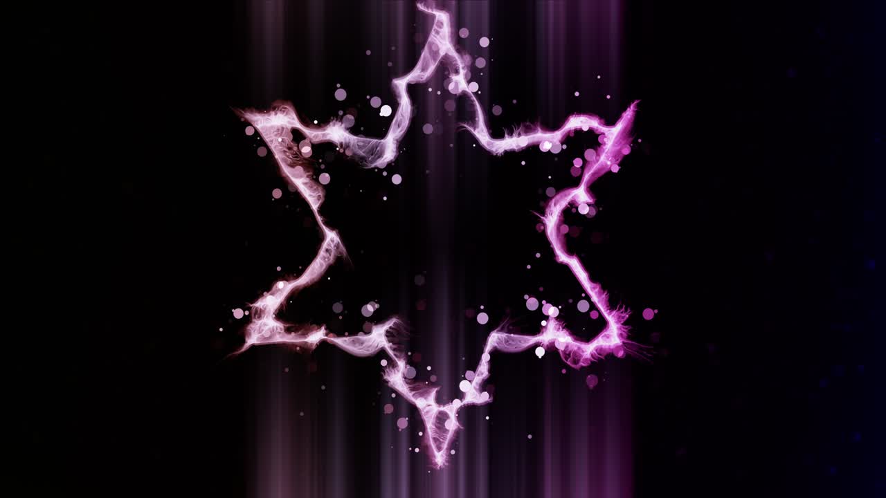 formas de estrellas iluminación con partículas de fondo