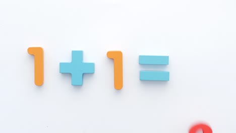 aprendizaje básico de matemáticas: 1 + 1 = 2 y 1 + 1 + 3