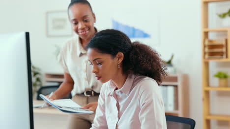 Business,-women-and-employees-talking