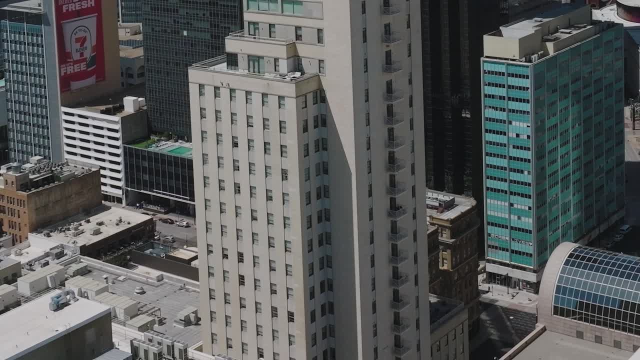 Vista del centro di Dallas, Texas, dall'alto durante il giorno