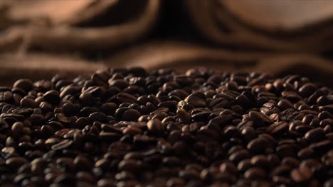 Close-up-of-freshly-roasted-coffee-softly-steaming