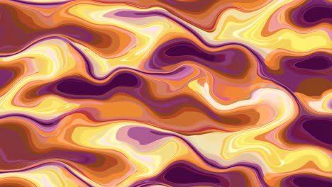 abstract wavy liquid pattern in yellow, orange, and purple