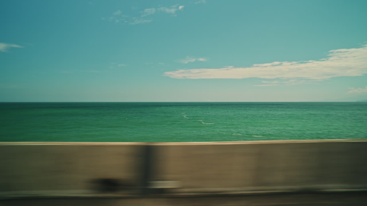 Seascape with clear sky and calm water