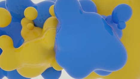 fluid yellow and blue vj loop animation background 4k