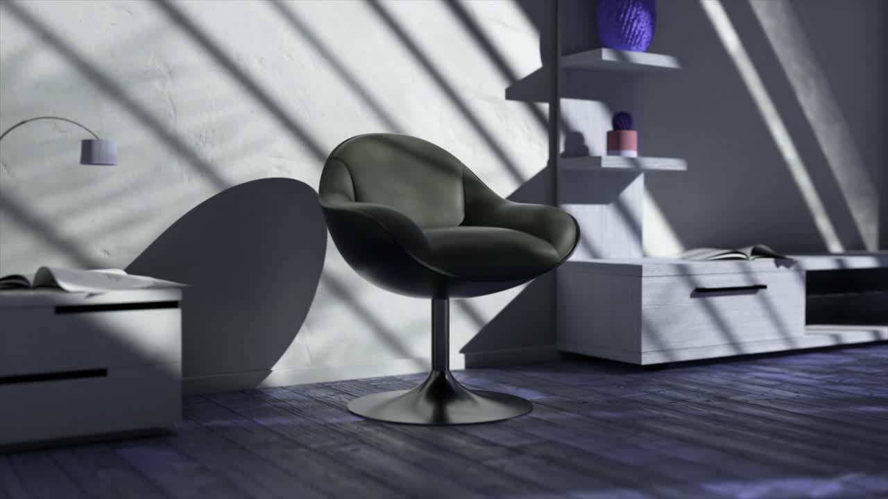 Purple Sequined Chair in Modern Room