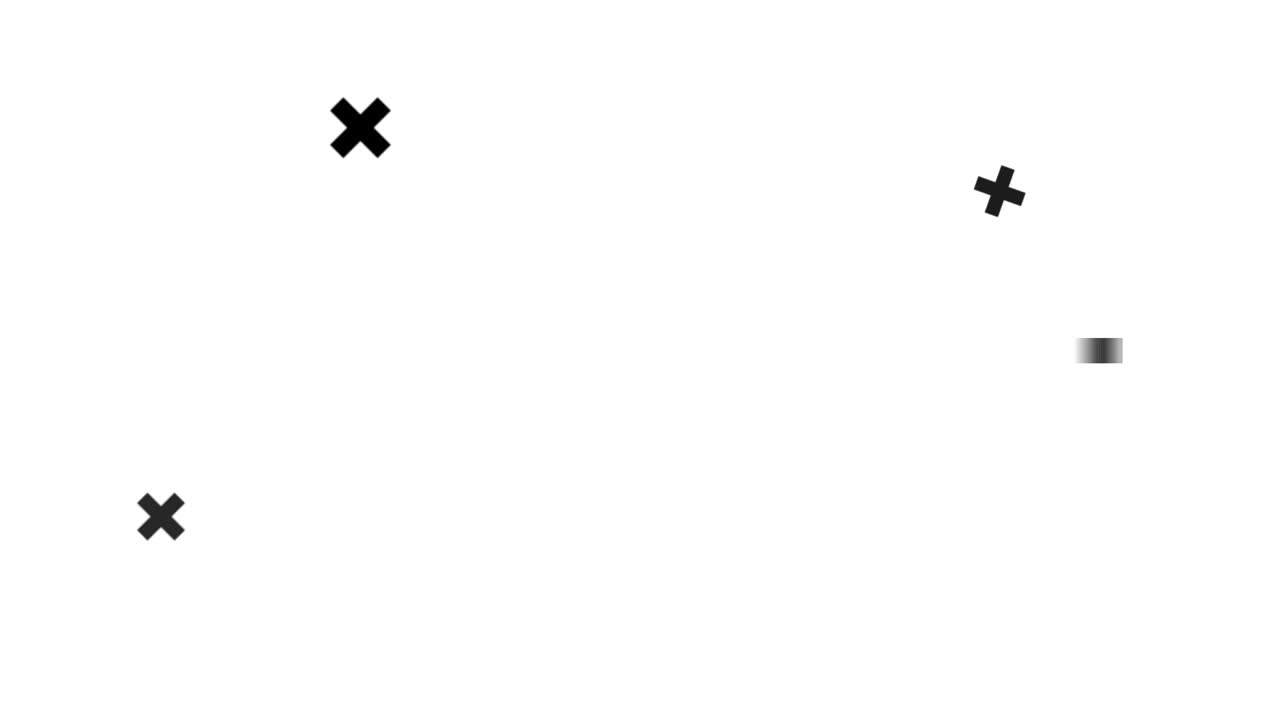 animación de rastros de luz negra de información que fluye sobre cruces que giran sobre un fondo blanco.