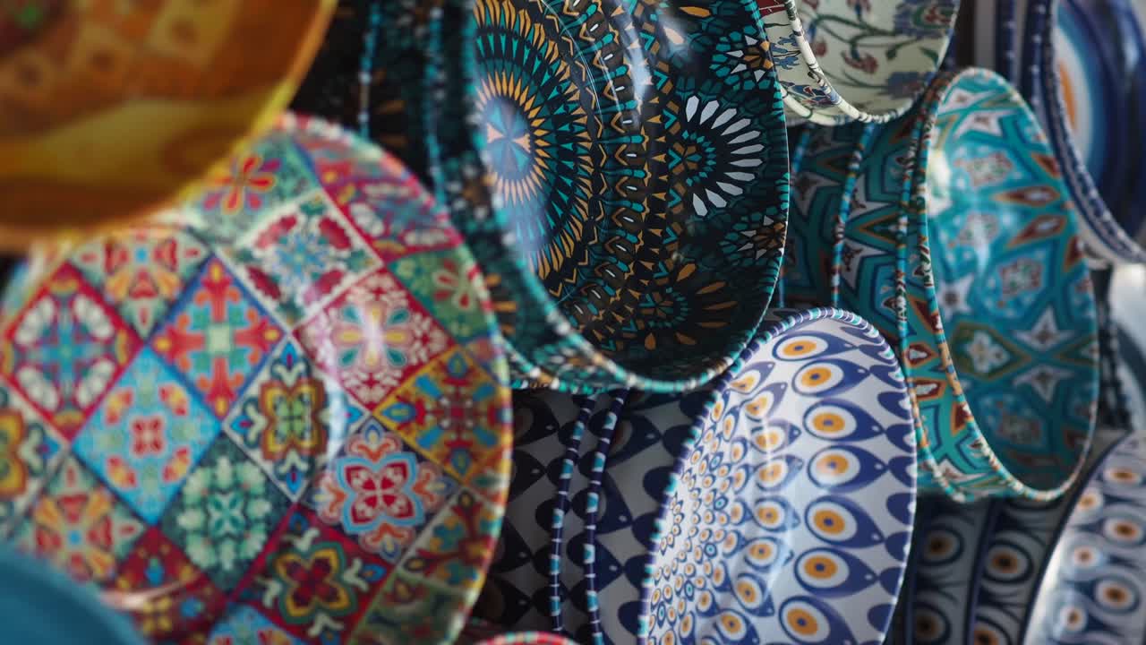 Colorful Decorative Plates Display