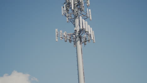 Mast-with-cellular-antennas-against-a-blue-sky