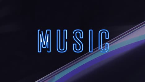 Animation-of-music-text-over-glowing-crystal