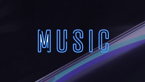 animation of music text over glowing crystal