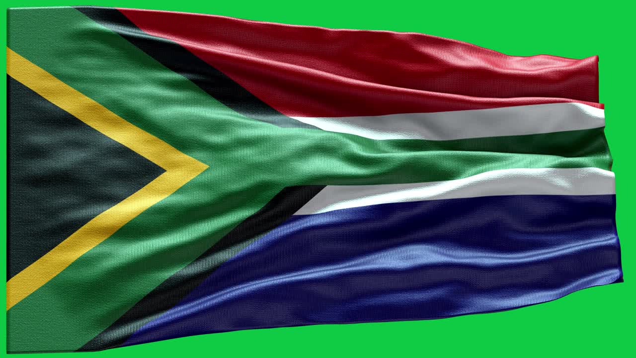 4k Highly Detailed Flag Of South Africa - South Africa Flag High Detail - National flag South Africa wave Pattern loopable Elements