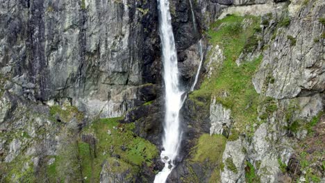 Aerial descent to Kademliya Waterfall&#039;s tranquil depths in Bulgaria