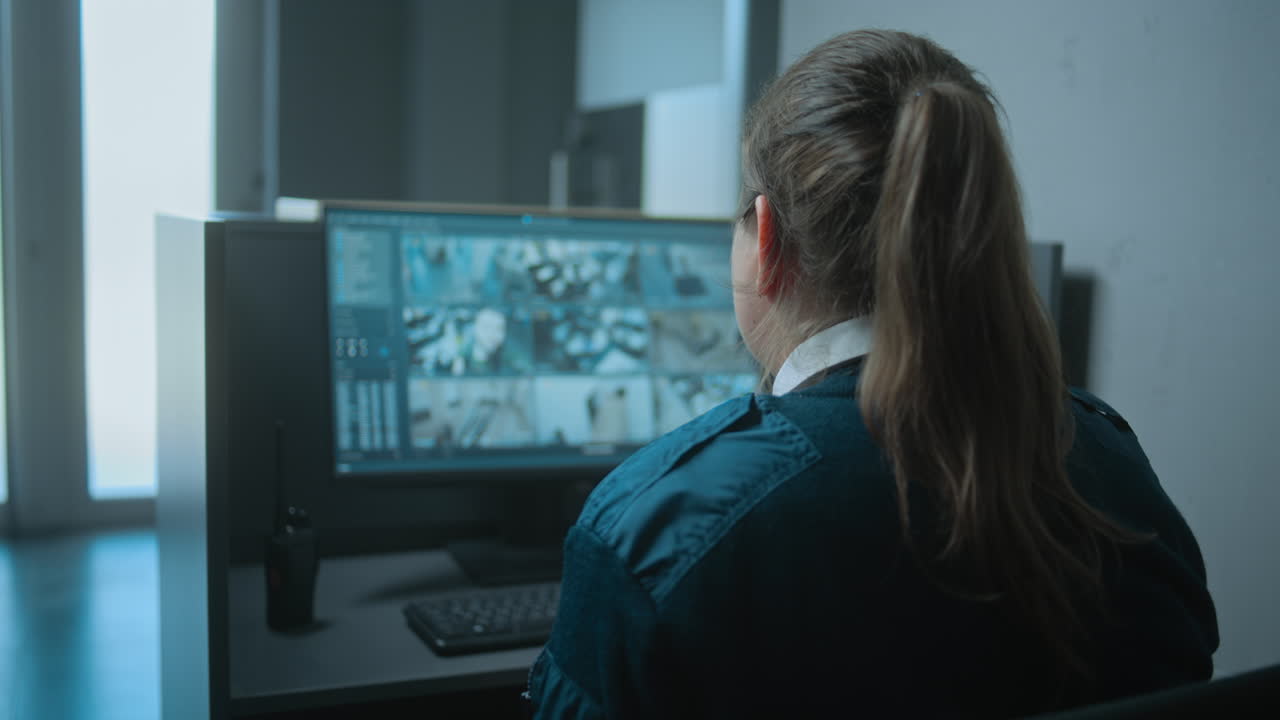 vigilancia de los guardias de seguridad cámaras de vigilancia