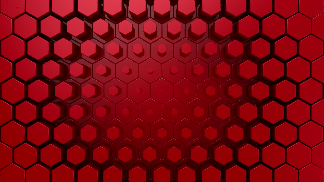 los hexágonos forman una onda