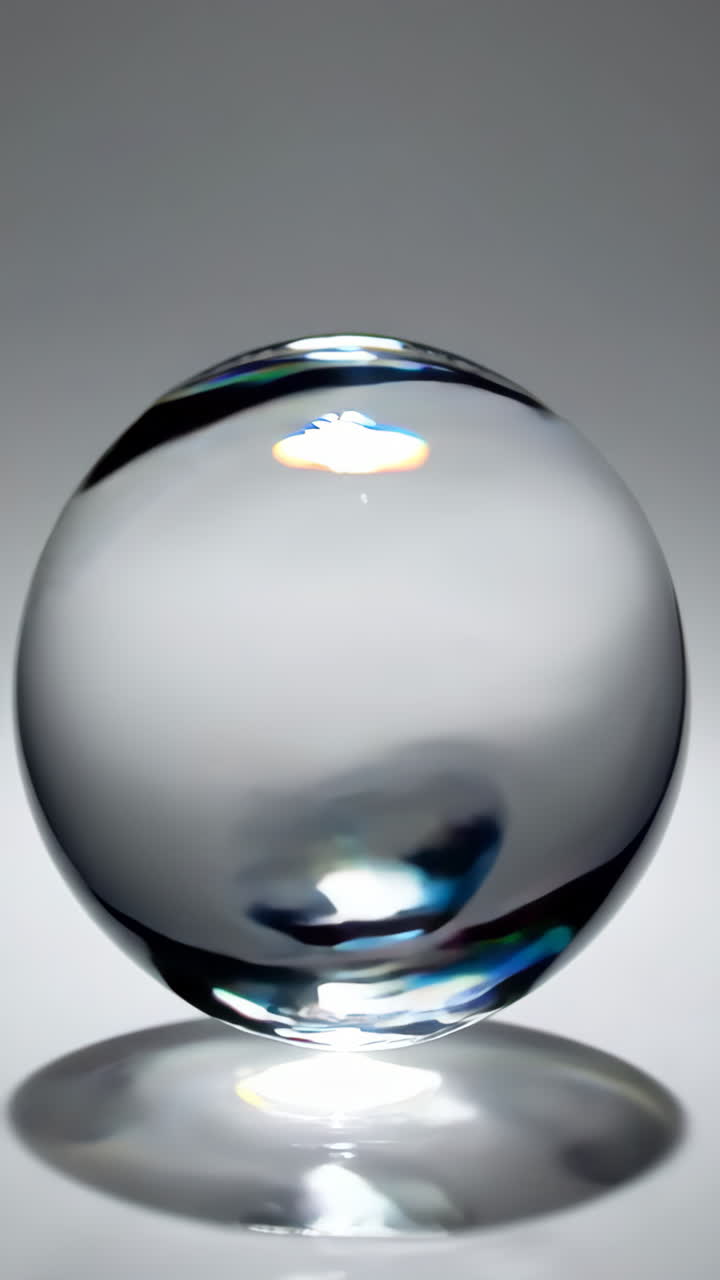 Sfera di vetro con riflessi intricati